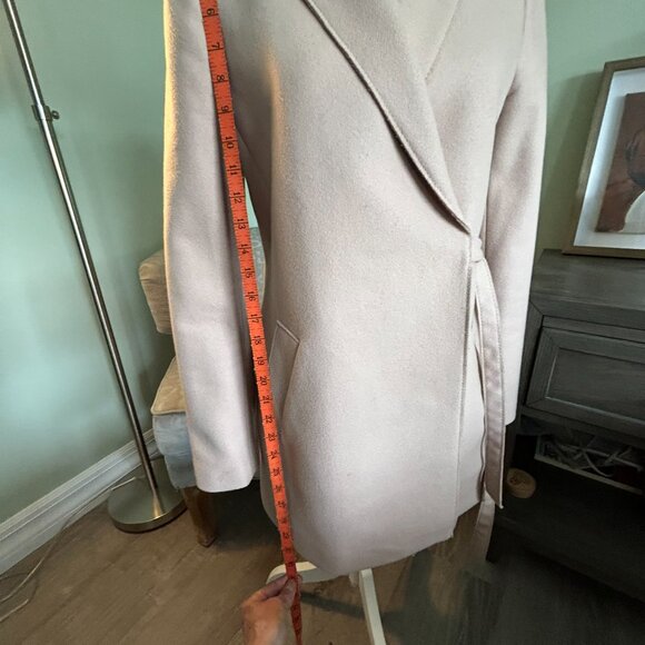 Banana Republic Melton Wool Wrap Coat | Dusty Pink | Small - Picture 7 of 12